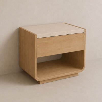 Collette bedside table - light wood