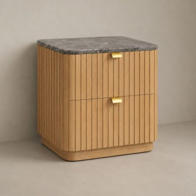 Athena bedside table - light wood