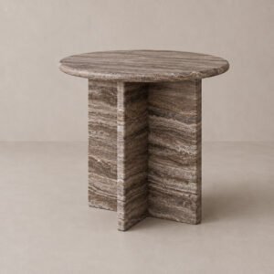 Brown travertine